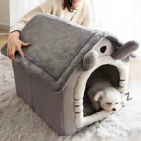 Carpa de Cama para Mascotas Suave Casa de Perro Cálida con Cojín Desmontable - details 1