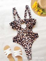 2025 nuevo bikini sexy de color sólido con cordones de una pieza con traje de baño negro ahuecado sin espalda para mujer - details 29