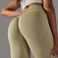 Leggings de yoga sin costuras para mujer, ropa deportiva de entrenamiento, pantalones deportivos de cintura alta - details 19
