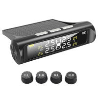 Sistema de Monitoreo de presión de neumáticos TPMS, alarma de seguridad automotriz con energía Solar, USB, Sensor de neumáticos inalámbrico, alarma de seguridad inteligente para coche - details 4