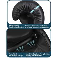 Par de guantes de entrenamiento de boxeo de 8oz/10oz para principiantes y boxeadores avanzados, guantes de boxeo duraderos de cuero - details 6