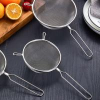 Pantalla de filtro de harina de acero inoxidable con mango, colador de malla para aperitivos, patatas fritas, leche de soja, cuchara de cocina, pantalla de doble oreja - details 6