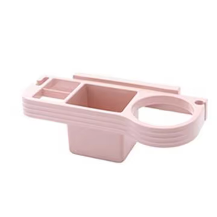 Accesorios de baño multifunción, soporte para secador de pelo sin perforaciones, estante de almacenamiento, estante de rizador, caja de almacenamiento - 1
