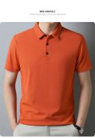 Polos hombre manga corta ropa hombre Primavera verano nuevos hombres Casual Waffle manga corta Polo moda Color sólido Top - details 10