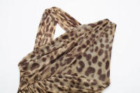 TRAFZA-Tops de verano para mujer, monos asimétricos sexys, cuello inclinado, sin mangas, ahuecados, pliegues, decoración - details 4