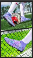 Botas de fútbol profesionales para hombre, zapatos de fútbol de Punta larga, zapatos de tobillo alto para exteriores, zapatos de entrenamiento para niños - details 1