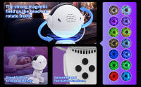 Proyector de estrellas para dormitorio, lámpara LED de techo con temporizador y mando a distancia, luz nocturna, Robot con agujero negro - details 3