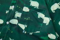 Camisa corta con estampado completo de ovejas de dibujos animados para hombre y mujer, blusa floral holgada informal y versátil para verano - details 2