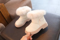 Botas cálidas de terciopelo para niños pequeños, zapatos impermeables de cuero para la nieve, exteriores, Invierno - details 9