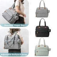 Mochila grande multifuncional para mamá con aislamiento, cruz diagonal, tres usos, madre y bolsa para entrega - details 2