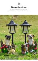 Nuevo Luz Solar de jardín, adorno gordo para cachorro, escultura de adorno de jardín, manualidad para regalo de resina - details 1