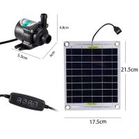 Conjunto Solar de 10W Bomba de Aireación de Filtrado Hidropónico 12V Bomba Submersible para Tanque de Peces, Roca, Estanque, Fontana - details 2