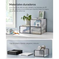 Cajas de Zapatos de Plástico Juego de 18 Organizadores Plegable, Apilable, Transparente, Blanco - details 40