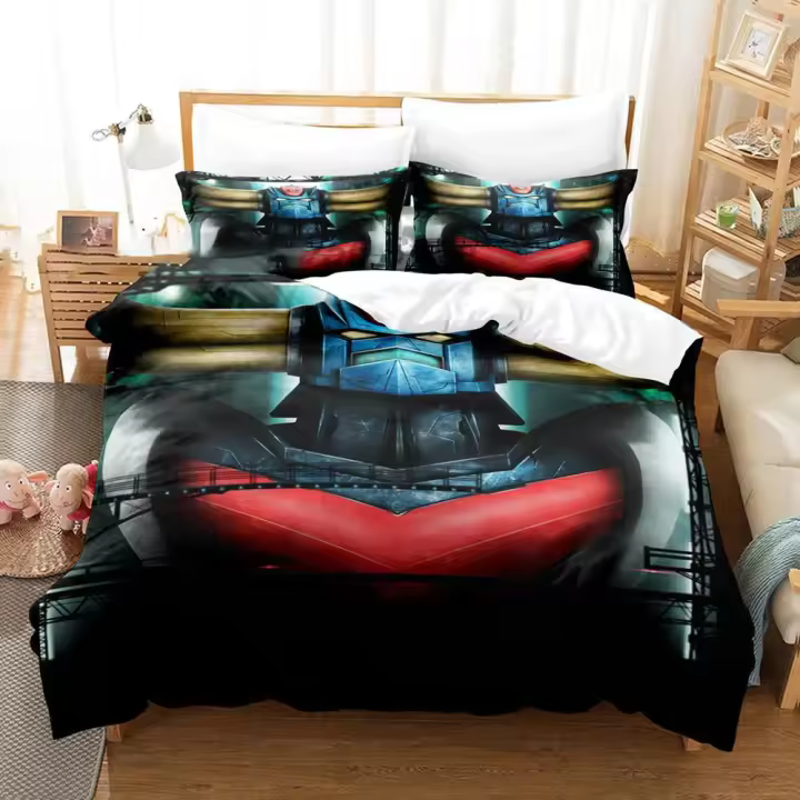Goldorak-Juego de ropa de cama, funda de edredón para dormitorio, individual, Twin, King Size, textiles para el hogar, 2/3 piezas - 1