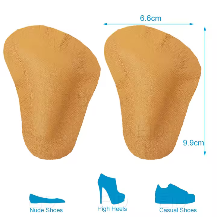 EiD-plantillas ortopédicas de cuero para mujer, almohadilla de soporte para el arco del pie plano, alivio del dolor, Sandalia de tacón alto, insertos ortopédicos - 1