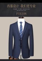 Traje de doble botón para hombre, traje formal de dos piezas, ajustado, adecuado para negocios y trabajo profesional - details 3