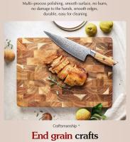 Tabla de cortar de empalme de madera de Acacia, tabla de cortar de madera antimoho a prueba de humedad, herramientas de cocina antideslizantes, tabla de cortar verduras - details 6