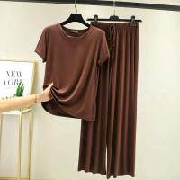 En el verano de 2025, el nuevo conjunto Modal incluye hermosa ropa de dormir informal de manga corta y ropa de dormir grande para mujer M-XXL. - details 9