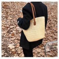 Bolso de Paja Grande Capacidad Estilo Nuevo para 2025 Bolso de Playa Tejido para Mujer - details 14