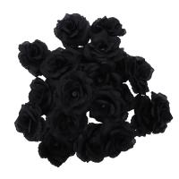 Flor de seda Artificial Rosa Negra para fiesta, boda, casa, oficina, decoración de jardín, bricolaje, 20 piezas - details 1
