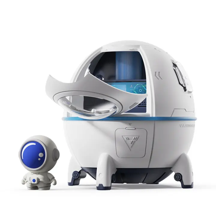 Humidificador de cápsula espacial Humidificador de niebla USB Humidificador de luz nocturna silencioso para dormitorio para el hogar - 1