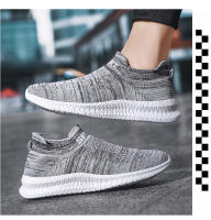 Zapatillas de correr ligeras para hombre, zapatos de tenis deportivos antideslizantes transpirables para exteriores, cómodos entrenadores de tejido volador - details 12