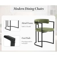 2 Sillas de Cocina con Reposabrazos, Sillas de Salón Modernas con Patas Metálicas Sillas de Descanso Simples para Hogar/Restaurante - details 17