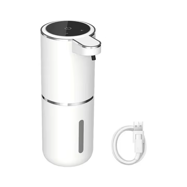 Líquido sin contacto 380ml, ES, USB, montaje en pared, pantalla inteligente, sensor infrarrojo automático, dispensador de jabón, desinfectante de manos - 1