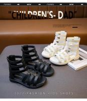 Sandalias Gladiador Niña, Zapatos Princesa con Banda Estrecha, Botas Romanas, Color Blanco y Negro, Verano 2022 - details 4