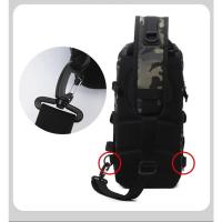 Mochila táctica de camuflaje para hombre y mujer, bolsa de cintura de pecho impermeable para deportes de pesca al aire libre, senderismo, Camping, viajes, bolsas cruzadas - details 5
