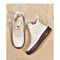 Algodón de estilo británico de terciopelo cálido para mujer, ots altos, informal, combina con todo, talla grande, invierno - details 7