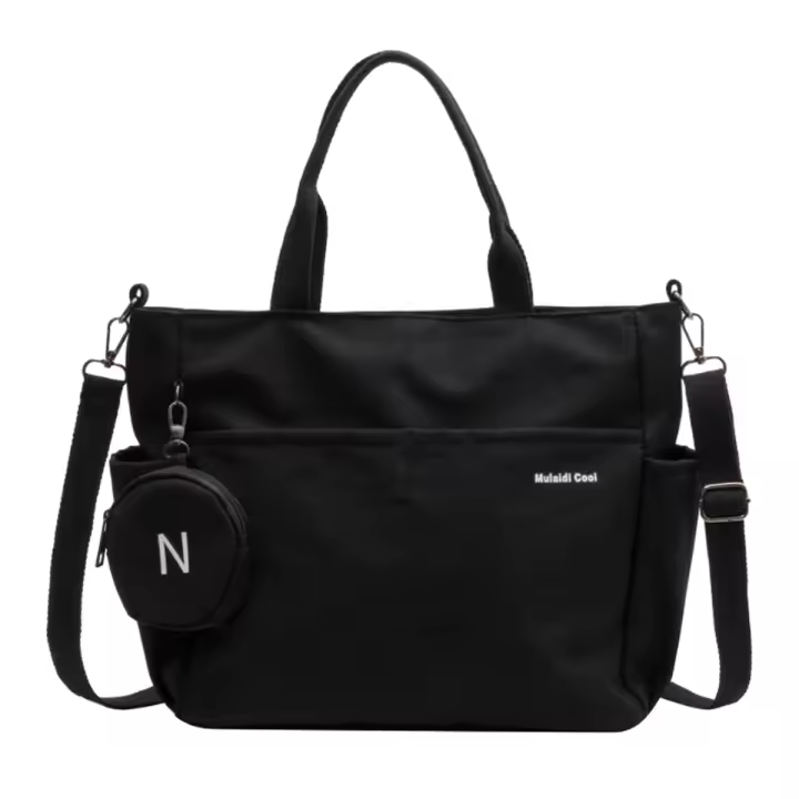 Bolsos de mano grandes de lona - Bolso bandolera para ordenador portátil para mujer - 1