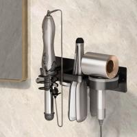 Soporte de aluminio para secador de pelo 3 en 1, soporte para secador de pelo a prueba de herrumbre, estante para rizador montado en la pared para ahorro de espacio, inodoro - details 8