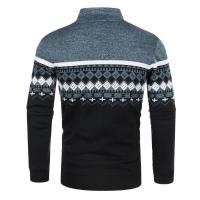 Chaqueta de jacquard fina e informal con cuello levantado de terciopelo para hombre, suéter de punto, nuevo estilo - details 6