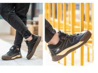 Zapatos de trabajo con punta compuesta para hombre, zapatillas de seguridad de cuero indestructibles, antigolpes, antipinchazos, aislamiento, 6KV - details 18