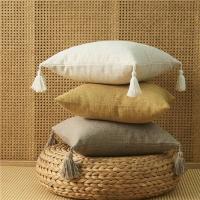 Almohadas duras de lino que cubren Europa, usando bebidas para decorar almohadas Sham, 45x45CM para patios del hogar, niños - details 5