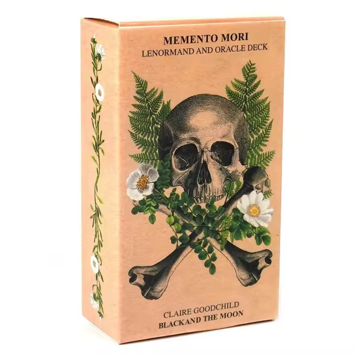 Memento Mori-baraja de oráculo de Lenormand, cubierta de Anatomía de Tarot, 85 cartas de piezas, cartas de Lenormand incluye 36, 10,3x6cm - 1