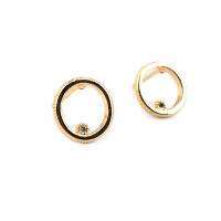 Pendientes de Stud de Metal de Alta Calidad Diseño de Círculo Redondo Irregular Ovalado - details 30