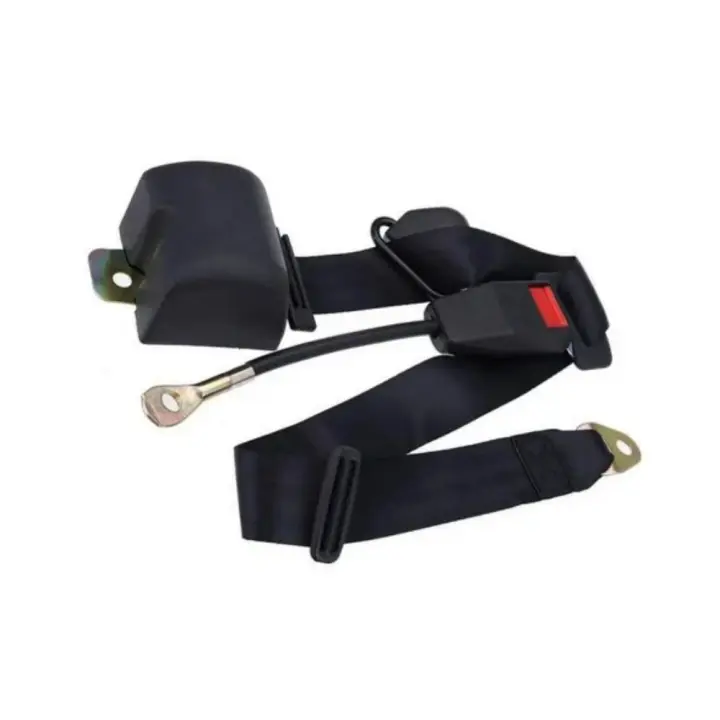 Cinturones de seguridad para turismos y furgonetas, Cinturón de seguridad retráctil ajustable, universal, negro - 1