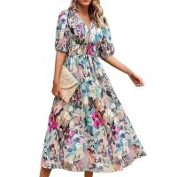 Vestido de verano de manga corta para mujer, vestidos estampados a la moda - details 1