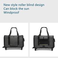 Bolsa de viaje portátil para mascotas, bolsa de malla transpirable con ruedas universales, plegable, de gran capacidad, desmonta - details 6