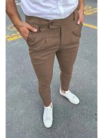 Pantalones formales informales con decoración de Bolsillo falso para hombre, nuevos - details 10