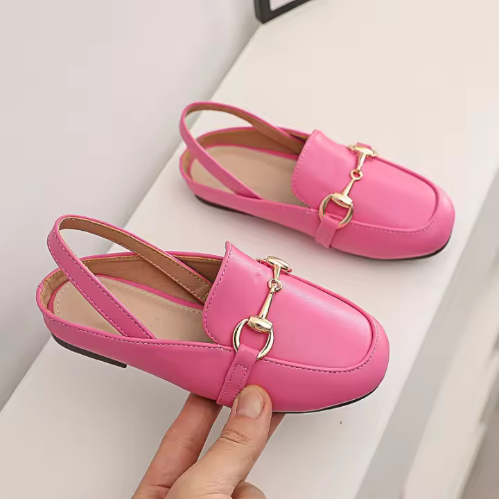 Los nuevos zapatos perezosos de medio arrastre baotou para niñas están de moda e impermeables - 1