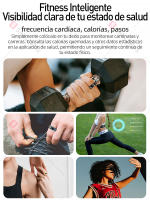 Anillo inteligente SANLEPUS con monitoreo de salud 24 horas al día, 7 días a la semana: frecuencia cardíaca, sueño, oxígeno en sangre y temperatura corporal |   Batería de 7 días |   Resistencia al agua hasta 5 ATM - details 8