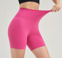 Pantalones cortos deportivos de cintura alta para mujer, pantalones de entrenamiento de yoga - details 2