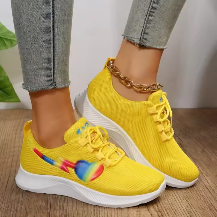 Zapatos deportivos informales de verano para mujer, calzado para correr al aire libre, cómodas zapatillas con cordones para mujer - 1