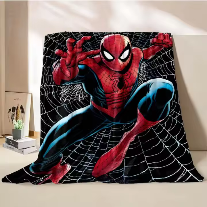 Manta de Spider Man, manta suave y esponjosa de tamaño King, manta de lujo para chico y adulto, manta para sofá cama, regalo - 1