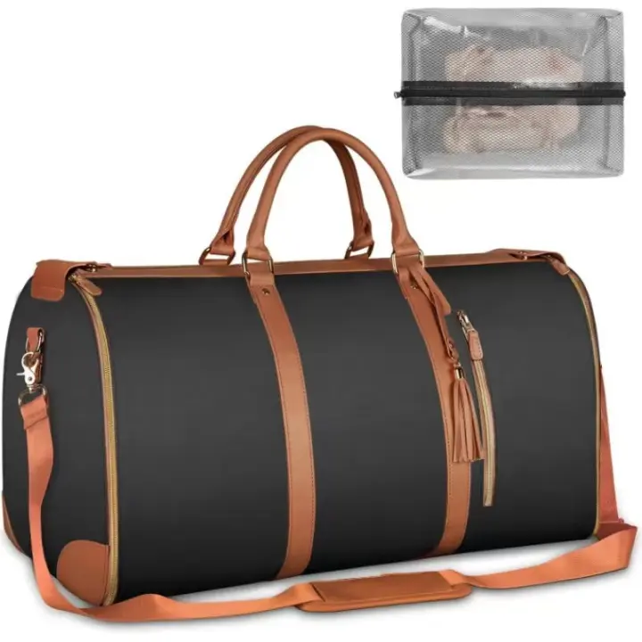 Large Travel Portable Folding Women's Clothing Duffel Bag Outdoor Gym Bag Multi-Function Overnight Storage Bag - 1