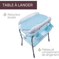 Bebé Ergonómica con Patas y Cambiador con Acolchado y Suave Reductor, Altura Regulable, Cierre Compacto, Organizador, 2 Ruedas, Máx. 11 Kg, Color Gris (Puntos), 1 Unidad - details 10
