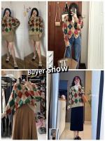 Cardigan de Punto Retro para Mujer 2024 Ajuste Suelto, Manga Larga, Gancho, Elegante - details 0